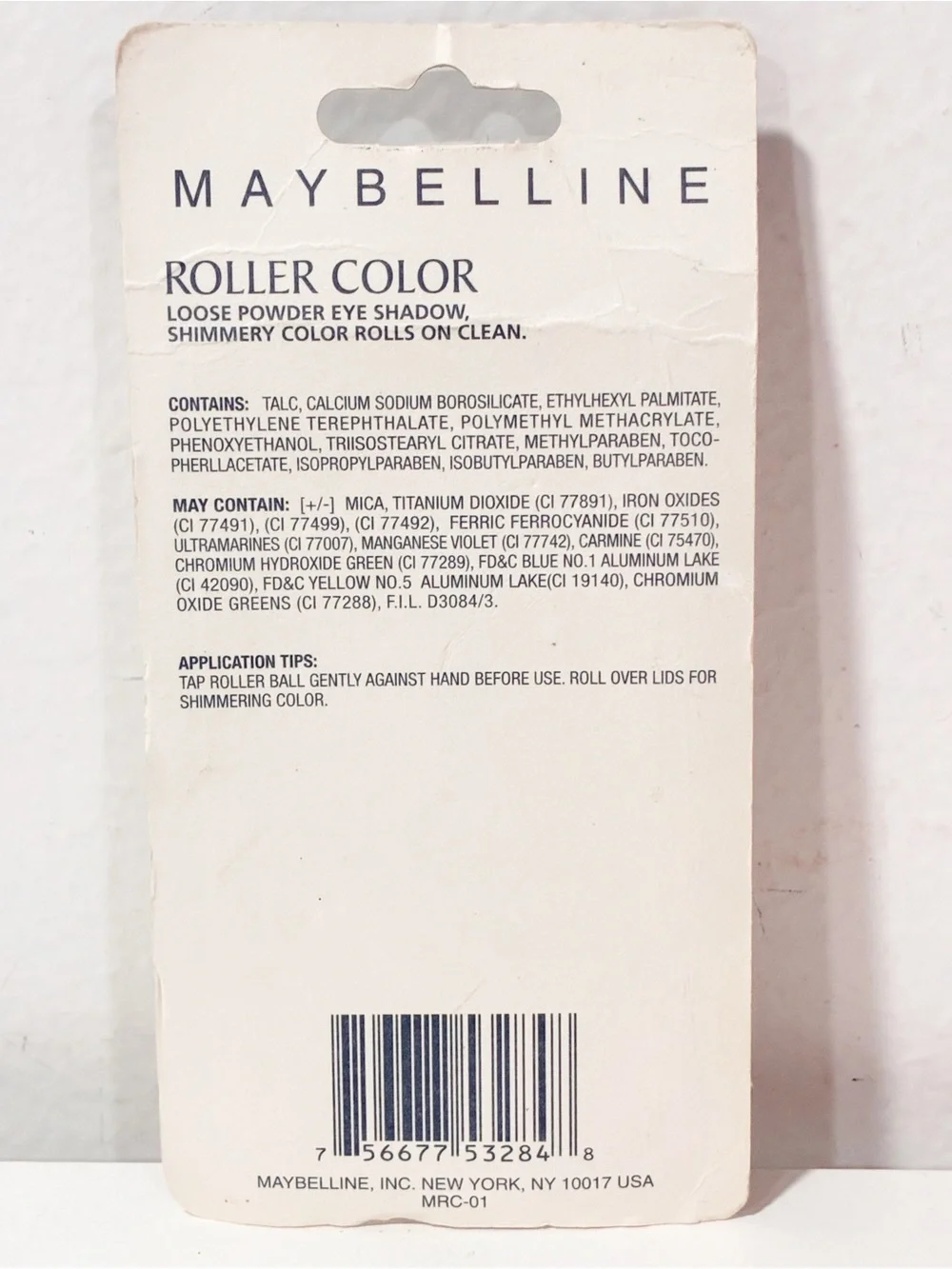 MAYBELLINE ROLLER COLOR ROLL ON EYESHADOW Shade 222 Platinum Silver NEW